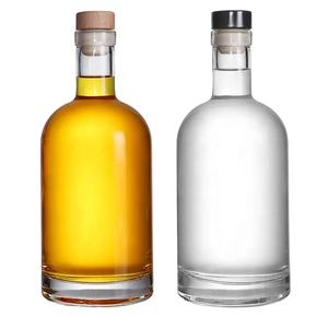 Meilleures ventes de bouteilles en verre pour vodka, <span class=keywords><strong>gin</strong></span>, liqueur, vide, noir mat, 375 ml, 500 ml, 750 ml, 1000 ml, avec bouchons pour l'emballage de brandy et de whisky - Product Image 4