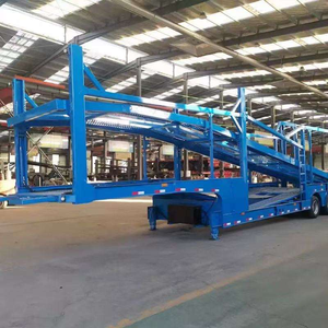 80 Ton Capacity <b>Car</b> Carrier Semi <b>Trailer</b>, 12m Length 3 Axles Low Loader, Factory Price Heavy Duty Auto Transporter - Product Image 1