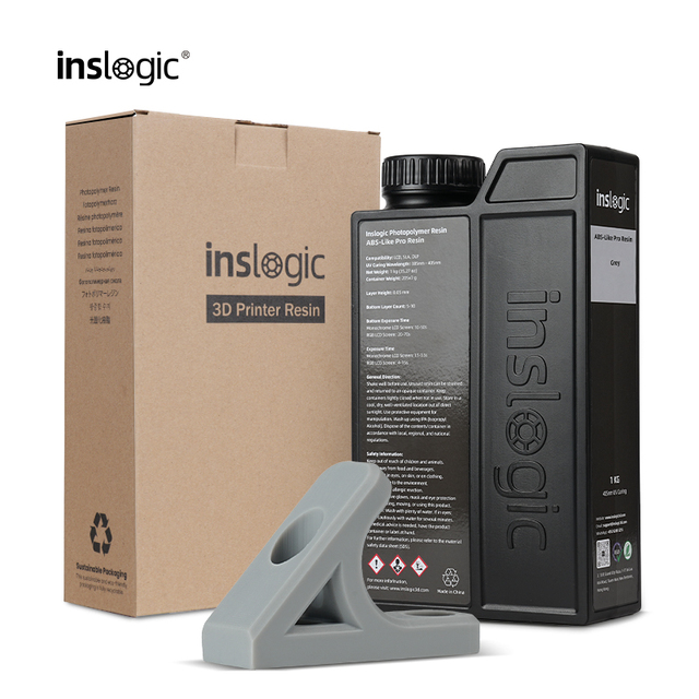 Inslogic ABS-Like Pro Photopolymer Resin High Purity 0.05mm Layer Thickness Excellent Toughness Low Shrinkage for Precise