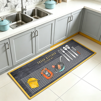 Tapis de sol de cuisine en diatomite antidérapant, absorbant, séchage rapide, imprimé, pour l'aire de l'évier