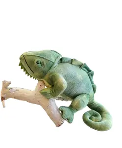 Brinquedo de pelúcia camaleão lagarto simulado, boneco de pelúcia criativo para presente de aniversário de meninos e meninas