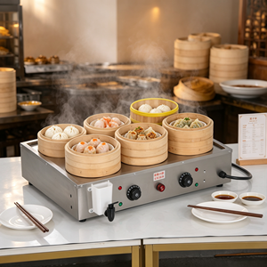 Máquina de Vapor Comercial para Restaurantes, Acero Inoxidable SUS304, 4.4kW, 220V, Apagado Automático de Seguridad, Vaporizador de Panecillos - Product Image 5