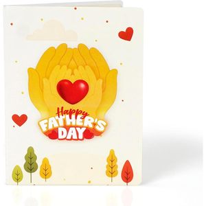 Pop-up 4 Color Father's Day Greeting Card 3D Dad Grandpa Godfather Husband Die Cut Paper <b>Matte</b> <b>Varnishing</b> Rectangle Shape - Product Image 3