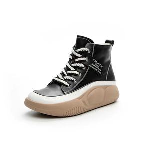 Mocassins rétro décontractés à lacets hauts pour femmes <span class=keywords><strong>2022</strong></span> printemps et automne nouvelles chaussures pour femmes à la mode à semelles épaisses - Product Image 2