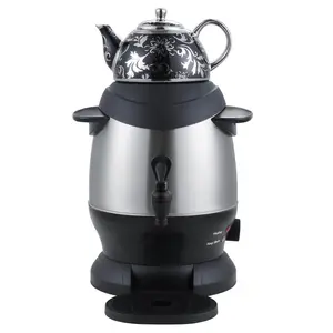 Colia Elegant Design Electric Water Boiler Stainless Steel Turkish Electric Tea Kettle Pot Machine With Ceramic Teapot Samovar