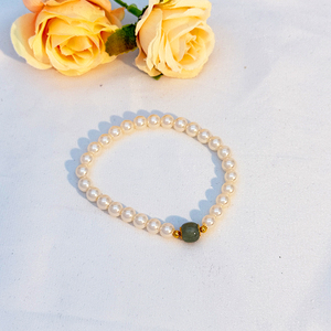<span class=keywords><strong>Braccialetti</strong></span> Muxcor alla Moda <span class=keywords><strong>con</strong></span> Perle Imitate <span class=keywords><strong>e</strong></span> <span class=keywords><strong>Perline</strong></span> di Giada per Donne, Gioielli da Sposa, Damigella, Regalo Quotidiano o di San Valentino - Product Image 6