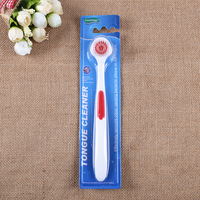 Grattoir à langue en plastique avec poils en nylon, élimination efficace des excès de bave, disponible en OEM, portable, haleine fraîche, hygiène bucco-dentaire quotidienne