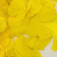 Confettis de pétales d'hortensia jaunes biodégradables, pétales de fleurs séchées, décoration pour allée de mariage, événements et fêtes