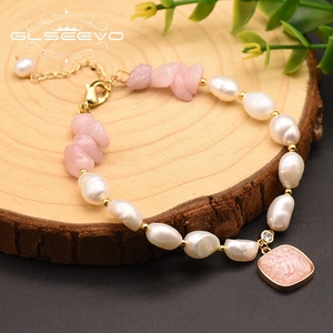 GLSEEVO <span class=keywords><strong>Bracciale</strong></span> con <span class=keywords><strong>perle</strong></span> d'acqua dolce naturali per donna, bracciali e braccialetti placcati in oro 18 carati, gioielleria raffinata - Product Image 6