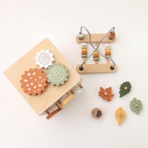 5 trong 1 hình dạng bằng gỗ phù hợp với Montessori Math Đồ chơi hộp bận rộn giáo dục Montessori đồ chơi Box Set - Product Image 3