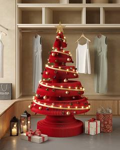 Ihpaper arbre de noël de luxe vente entière arbres de noël en papier pliant arbre de noël décor décorations pour la maison - Product Image 5