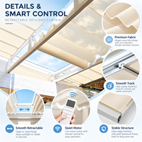 Stores solaires Yun Zhu pour lucarnes et auvents, stores télécommandés anti-UV pour patio, résidence, galerie