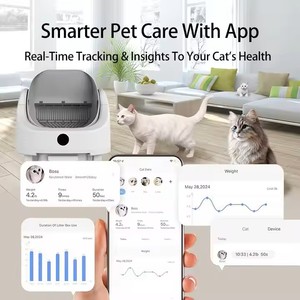 2025 Intelligente Katzentoilette mit Selbstreinigungsfunktion, Tuya App-Steuerung, anpassbare OEM-Dienstleistungen, Bestseller, Zubehör aus Kunststoff - Product Image 2