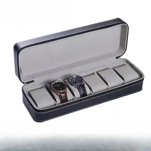 Groothandel Horloge Opbergdoos 6/10/12 Slots Horloge Organizer Geschenkdoos Pu Lederen Horloge Box & Case