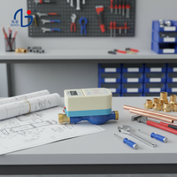 Contador de agua prepago con tarjeta IC, caja de hierro fundido para medidor de agua, instrumentos de construcción para uso comercial, residencial y en apartamentos.