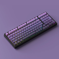 Teclado Mecánico Inalámbrico para Juegos con Retroiluminación RGB Programable al 98%, USB-C, Recargable, 8K Polling, Interruptores Intercambiables en Caliente, Teclas PBT