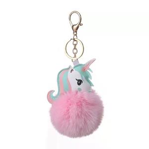 <span class=keywords><strong>Porte</strong></span>-clés en fourrure de lapin personnalisé, <span class=keywords><strong>pompon</strong></span> en fourrure moelleuse, <span class=keywords><strong>porte</strong></span>-clés <span class=keywords><strong>licorne</strong></span> en fourrure pour filles - Product Image 1