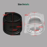 Conteneur alimentaire jetable écologique en PP de 1000 ml, boîte à lunch thermoformée avec couvercle transparent