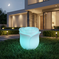 Lampe LED en forme de rose, extérieure, étanche, multicolores, télécommande, IP54, décoration de vacances, Noël, Halloween