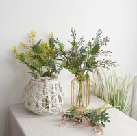 Lanterne en plastique haute simulation, fleur artificielle, style européen, décoration de mariage, faite à la main, toucher naturel, durable