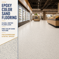 Peinture de sol extérieure en époxy avec revêtement de sable coloré, résistante aux UV, imperméable, antidérapante, texture marbre