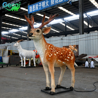 Gecai model rusa sika, hewan animatronik realistis ukuran hidup