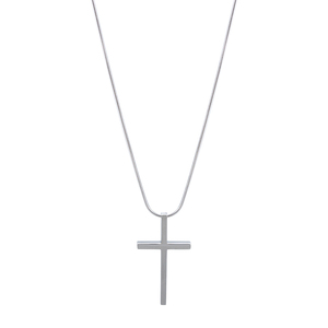 Kalung Liontin Salib Emas Sederhana Pria/Wanita, Gaya Eropa Hip Hop Kalung Liontin Baja Tahan Karat untuk Pria/Wanita - Product Image 1