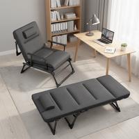 Lit superposé pliable portable au design moderne, lit escamotable réglable en métal, matelas inclinable plié, meubles de chambre à coucher pour une utilisation en extérieur