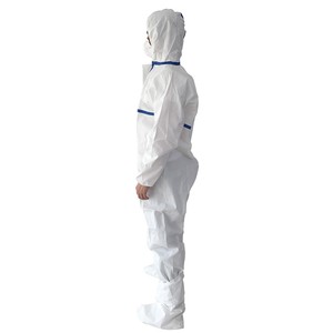 Monos no tejidos microporosos desechables impermeables Junlong traje PPE con costura grabada - Product Image 2