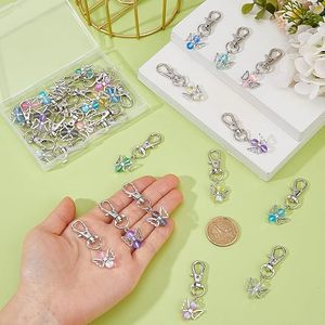 Consegna Rapida Portachiavi <span class=keywords><strong>con</strong></span> Angelo Custode e Pietra Portafortuna, Bomboniera per Matrimonio, Regalo di Battesimo per Donne, Pronto per la Spedizione - Product Image 3