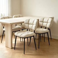 Chaise de salle à manger de luxe ergonomique et confortable avec dossier de soutien en mousse haute densité, personnalisable, style moderne et contemporain, vente chaude