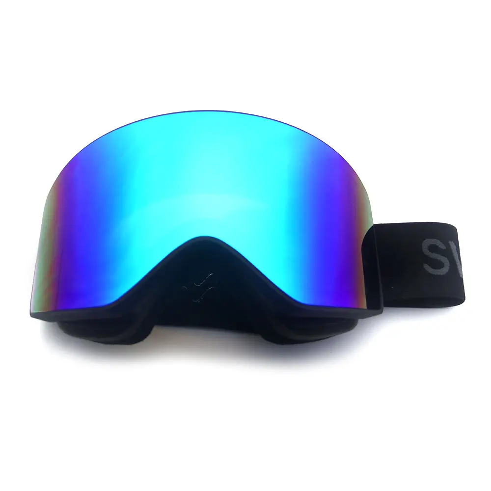 Kacamata ski 2023 logo kustom grosir pelindung anti-kabut lensa dapat dilepas magnetik kacamata papan salju untuk pria wanita