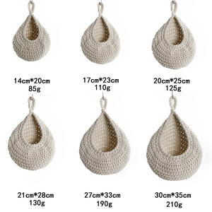 Filet à oiseaux Style artisanal Design classique <span class=keywords><strong>corde</strong></span> de coton filet de jardinière bricolage panier <span class=keywords><strong>suspendu</strong></span> pour plantes d'intérieur et d'extérieur - Product Image 5