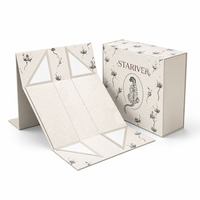 Boîte cadeau en papier texturé de qualité supérieure avec fermeture magnétique, emballage pour vêtements de boutique, boîte élégante personnalisée rigide pour articles de luxe