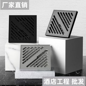 Modern Hotel Bathroom Shower Anti-Odour Hair Filter Stainless Steel Square Floor Drain with Removable Cover Grid Grate - Product Image 6