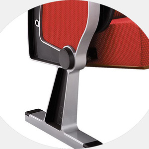 Silla de Auditorio Masao Lt-6100 Tapizada en Rojo con Reposabrazos de Madera Sólida para Asientos de Sala de Conferencias - Product Image 3