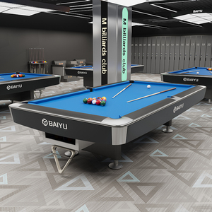 Mesa de Billar BaiYu de 9 pies de Alta Calidad, Fabricada en Madera Maciza, con Cojín de Pizarra y Patas de Madera Sólida, para Ocio en el Hogar, Estándar de Snooker y Billar - Product Image 5