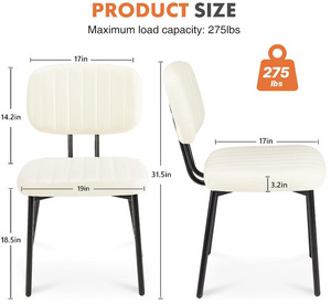 Sedie <span class=keywords><strong>da</strong></span> <span class=keywords><strong>Pranzo</strong></span> Ergonomiche Rivestite in Pelle con Design Moderno <span class=keywords><strong>e</strong></span> Lussuoso per Sale <span class=keywords><strong>da</strong></span> <span class=keywords><strong>Pranzo</strong></span> <span class=keywords><strong>e</strong></span> Soggiorni - Product Image 2