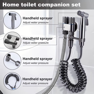 Chất lượng cao bằng thép không gỉ Bidet phun với ABS vòi hoa sen đầu và van áp lực cho khách sạn sử dụng dễ dàng cài đặt CHẬU VỆ SINH Bộ - Product Image 4