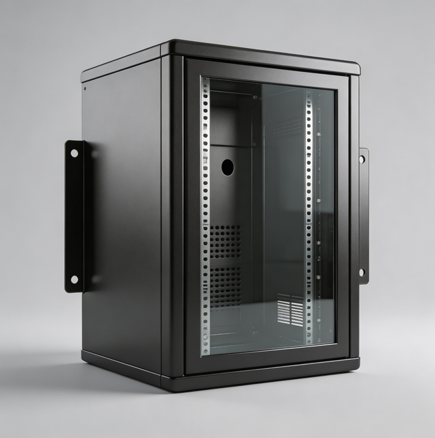 Custom 19U Wall Mount Rack Cabinet Enclosure Powder Coated Steel OEM Made in China