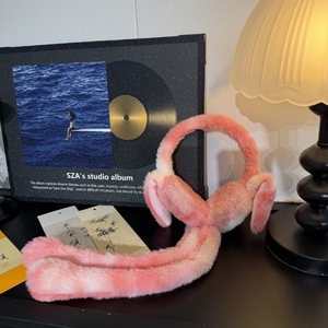 Новые теплые наушники-ушанки с кроличьими ушками, красочные плюшевые наушники в семейном стиле, утолщенные наушники с флисовой подкладкой для снежных дней, милые наушники - Product Image 5