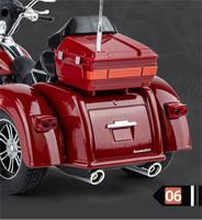 Modelo de Motocicleta de Aleación Fundida a Presión Davidson TRI GLIDE ULTRA 1:10, Triciclo de Lujo, Coleccionable, Clásico, Adorno, Regalo para Amigos