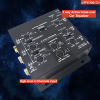 Égaliseur de voiture 6 bandes EQ 3 voies 4 canaux avec crossover passif pour système audio d'amplificateur de voiture