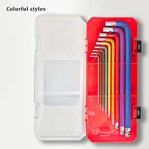 Jeu de clés Allen en forme de L, 9 pièces, métriques, en acier CR-V, à extrémité sphérique, à bras long, pour la réparation automobile et de vélos - Product Image 4