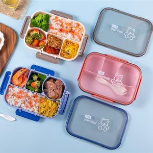 Contenedor de Alimentos de Plástico de Bajo Precio, Lonchera Bento para Oficina, Compartimentos Reutilizables, Caja de Almacenamiento de Alimentos para Cocina - Product Image 3