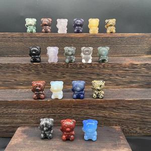 1.2 Inch Small Size <b>Cute</b> Crystal <b>Bear</b> Gemstones Carvings Crystal Healing Stones Craft Christmas Gift Souvenir - Product Image 6