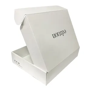 Easy Folding White Shipping Clothes Cosmetics Paper Packaging Sending Corrugated Boxes