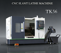 Tour CNC TCK56 horizontal à banc plat haute précision 220V avec tourelle