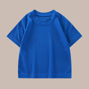 Nuova T-shirt estiva per bambini, tinta unita, versatile, a mezza manica, girocollo, semplice, all'ingrosso - Product Image 5
