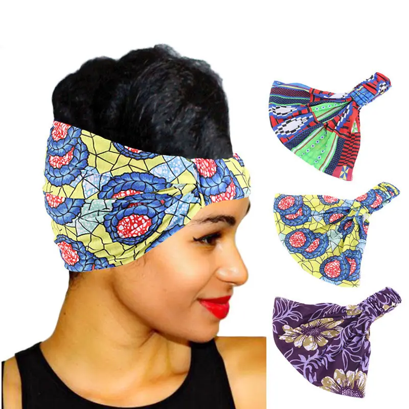 2021 модная женская повязка на голову аксессуары для волос эластичная повязка для волос женский Африканский стиль макияж Йога Спортивная повязка для девочек TD-184B